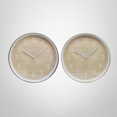 Reloj de Pared &quot;Wood&quot; 38cm 2 Colores