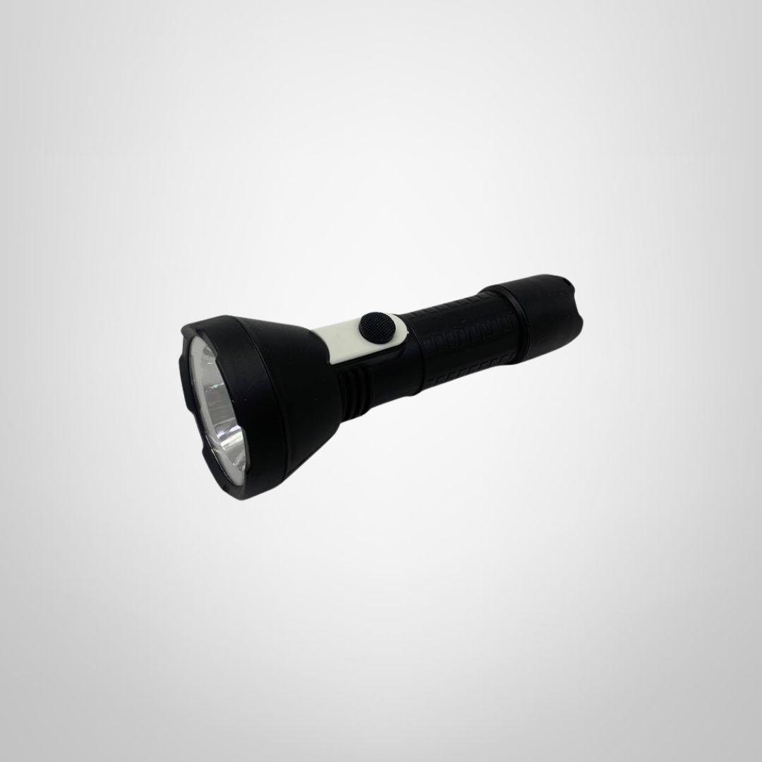 Linterna 19cm de Plastico 1 led 2 pilas C en Caja