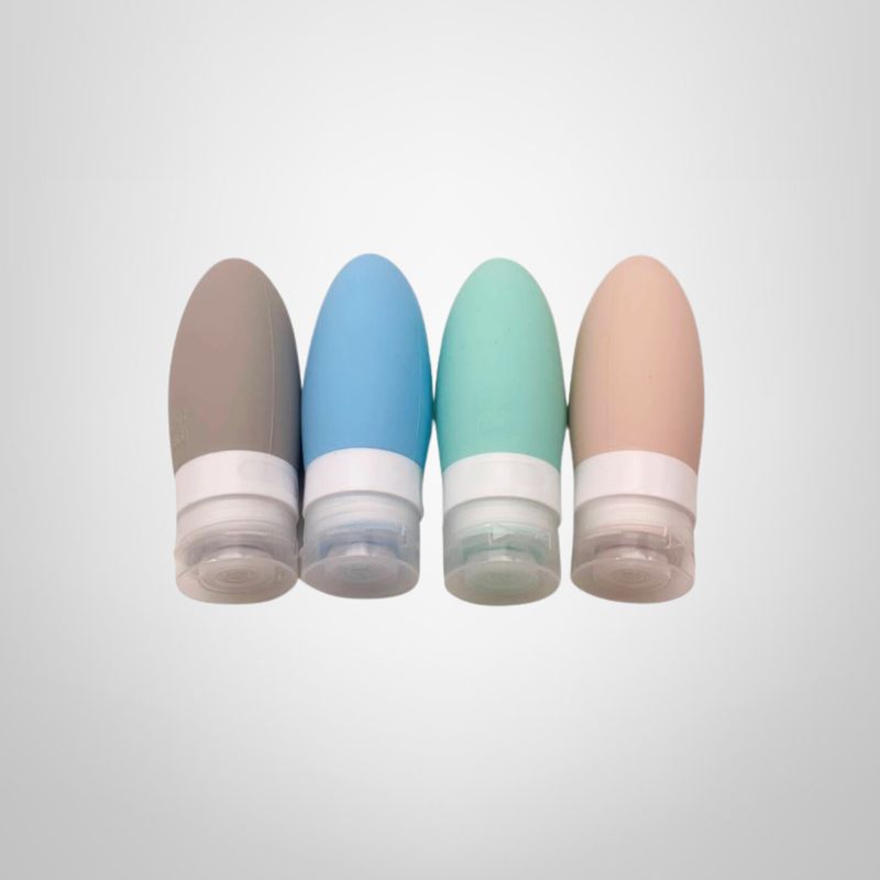 Frascos de Silicona 90ml para Viaje x4