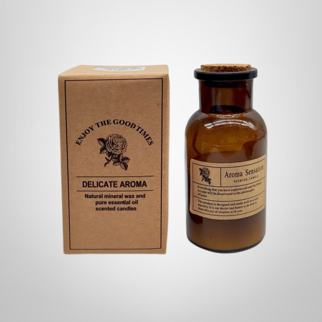 Vela Aromatica en Botella de Vidrio c/Tapa Corcho Botacario 5,5x11cm