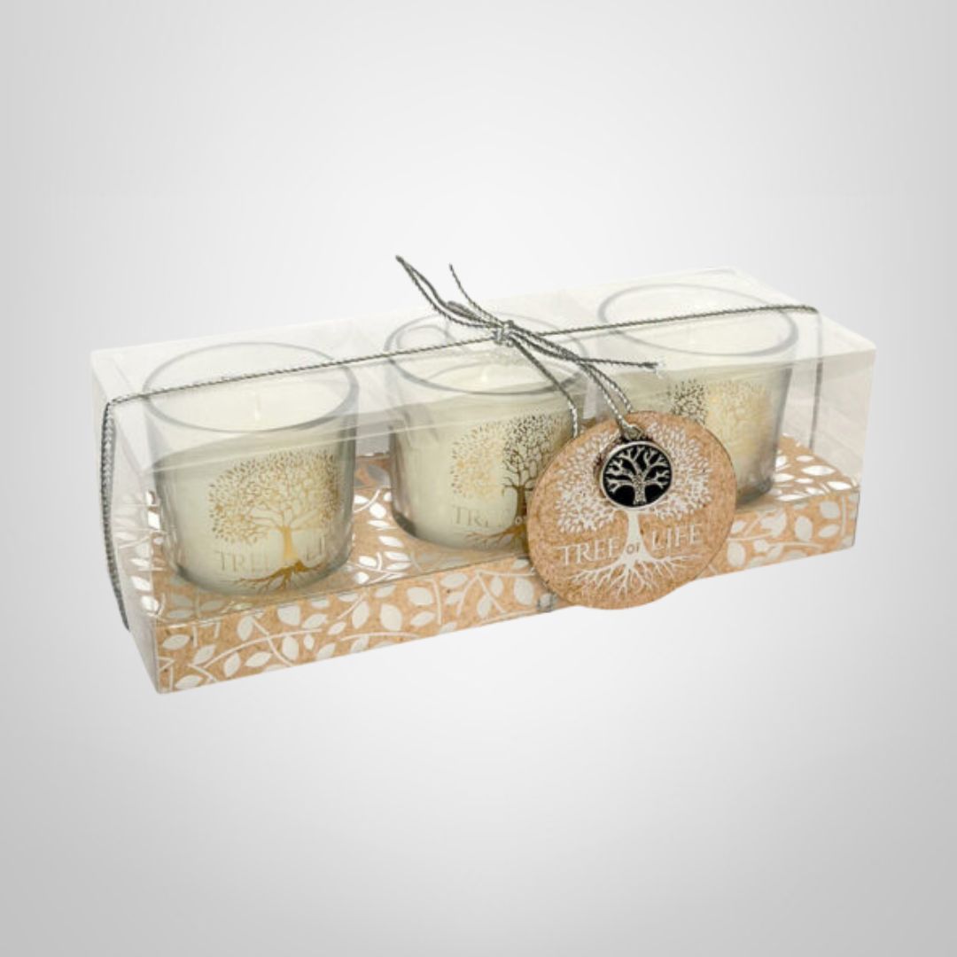 Velas Aromaticas x3 en Porta vela de Vidrio 50grs