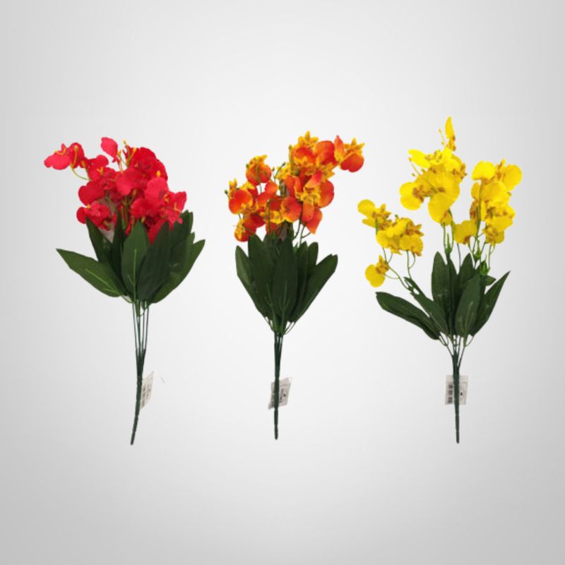 Ramo de Orquideas Decorativo Artificial 38cm Varios Colores