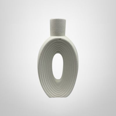 Florero de Cerámica &quot;Stone Infinit&quot; Oval 13.5x6x25.7cm