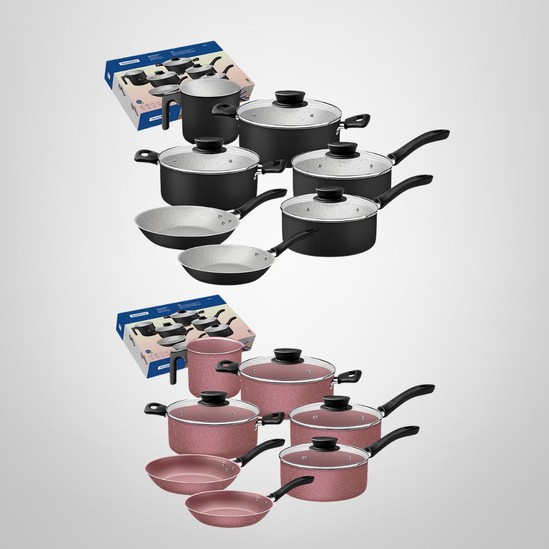 Juego de Ollas de Cocina Antiadherente 11 Piezas  &quot;Linz&quot; TRAMONTINA