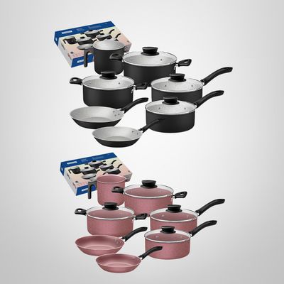 Juego de Ollas de Cocina Antiadherente 11 Piezas  &quot;Linz&quot; TRAMONTINA