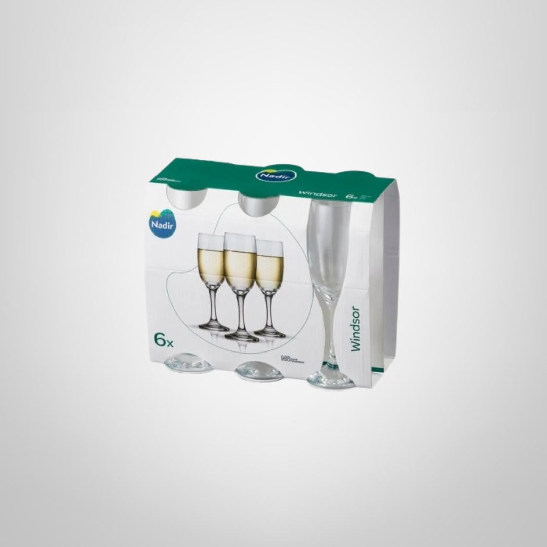 Juego de Copas Flauta x6 210ml &quot;Windsor¨ NADIR