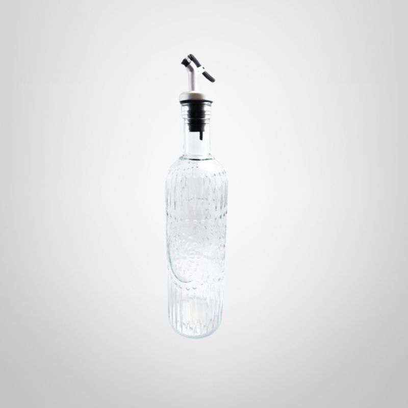 Aceitero de Vidrio Labrado 500ml &quot;Maya&quot; c/Tapon Difusor