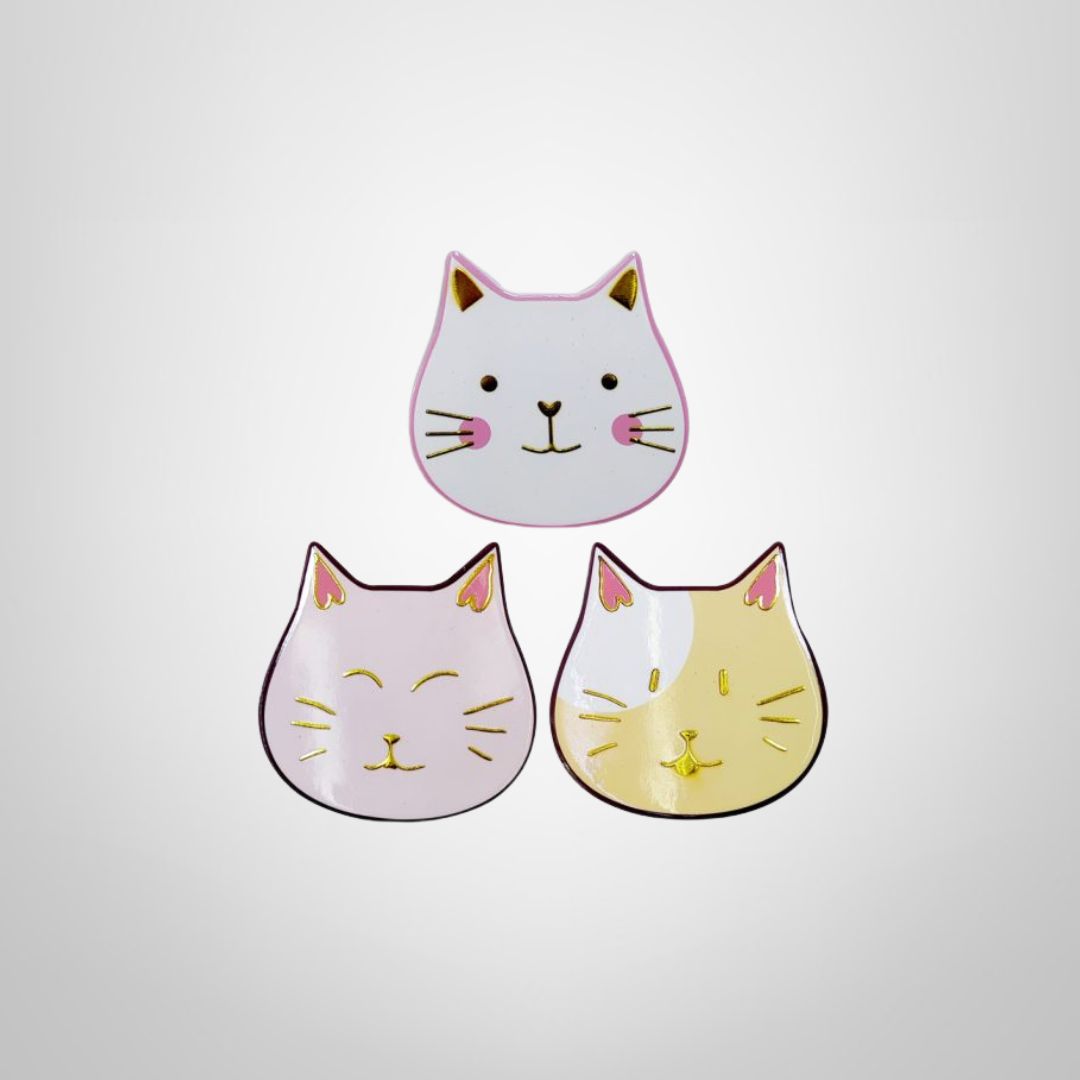 Posavaso de Cerámica &quot;Gato¨3 Diseños