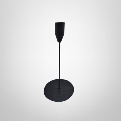 Candelabro de Metal Negro 10x21,5cm