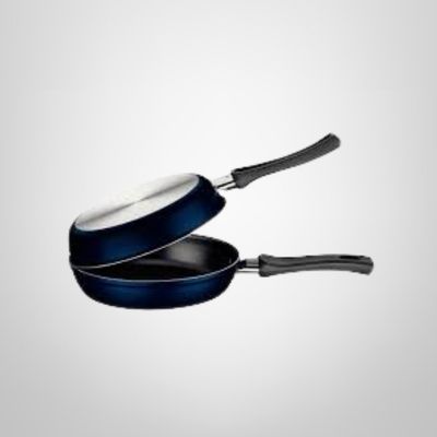 Sartén Doble/Omeletera Antiadherente Azul &quot;Ravena&quot; 20cm TRAMONTINA