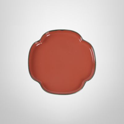 Plato de Cerámica 21cm &quot;Forma Flor&quot; 2 Colores