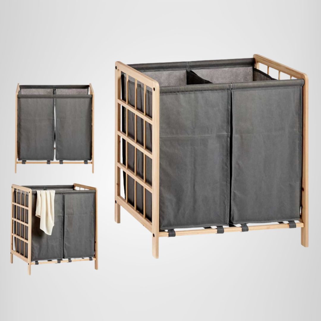 Cesta ropero doble gris