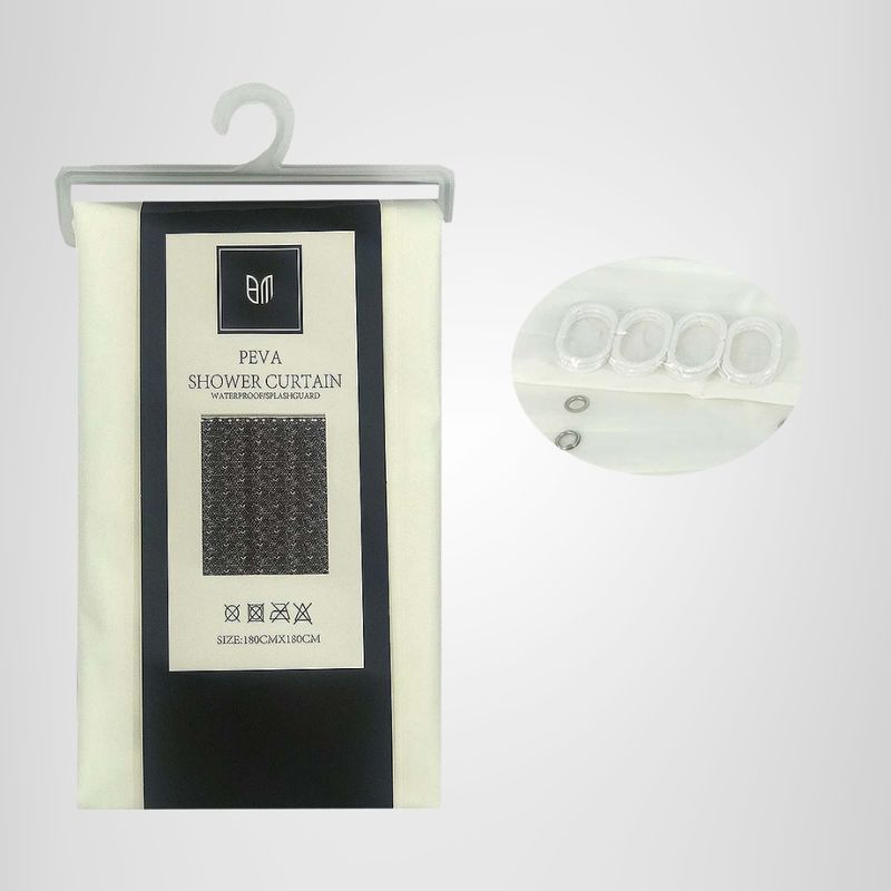 Cortina de baño poliéster blanca