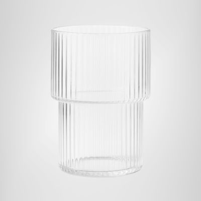 Vaso Apilable Rayas de Borosilicato 300ml