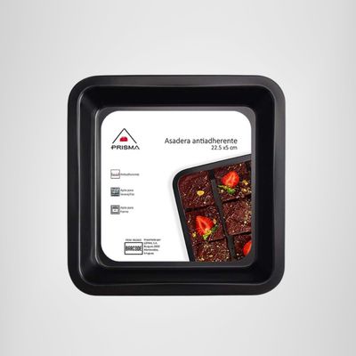 Asadera cuadrada antiadherente