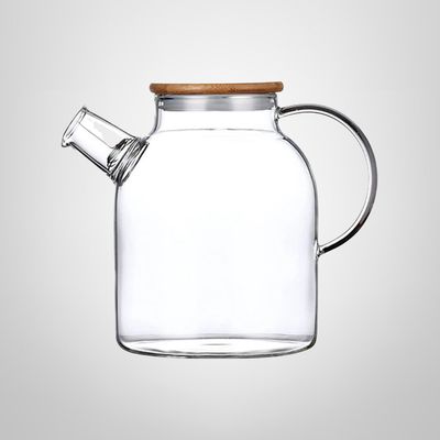 Tetera de Vidrio c/Tapa de Madera 1500ml