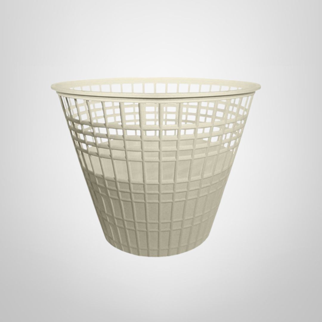 Papelera de Plástico Calada Blanca 30x23,5cm