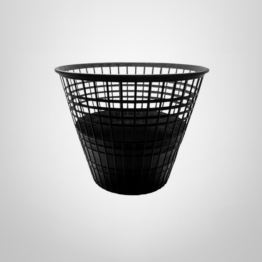 Papelera Calada de Plástico Negra 30x23,5cm