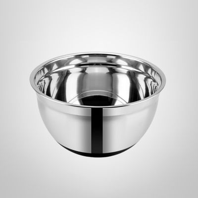 Bowl de Acero Inoxidable c/Base de Silicona 25cm