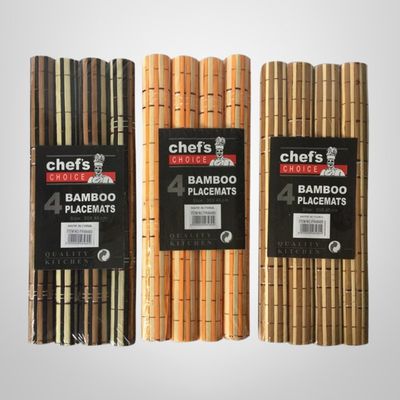 Juego de 4 Individuales de Bambú 30x45cm en 3 Tonalidades