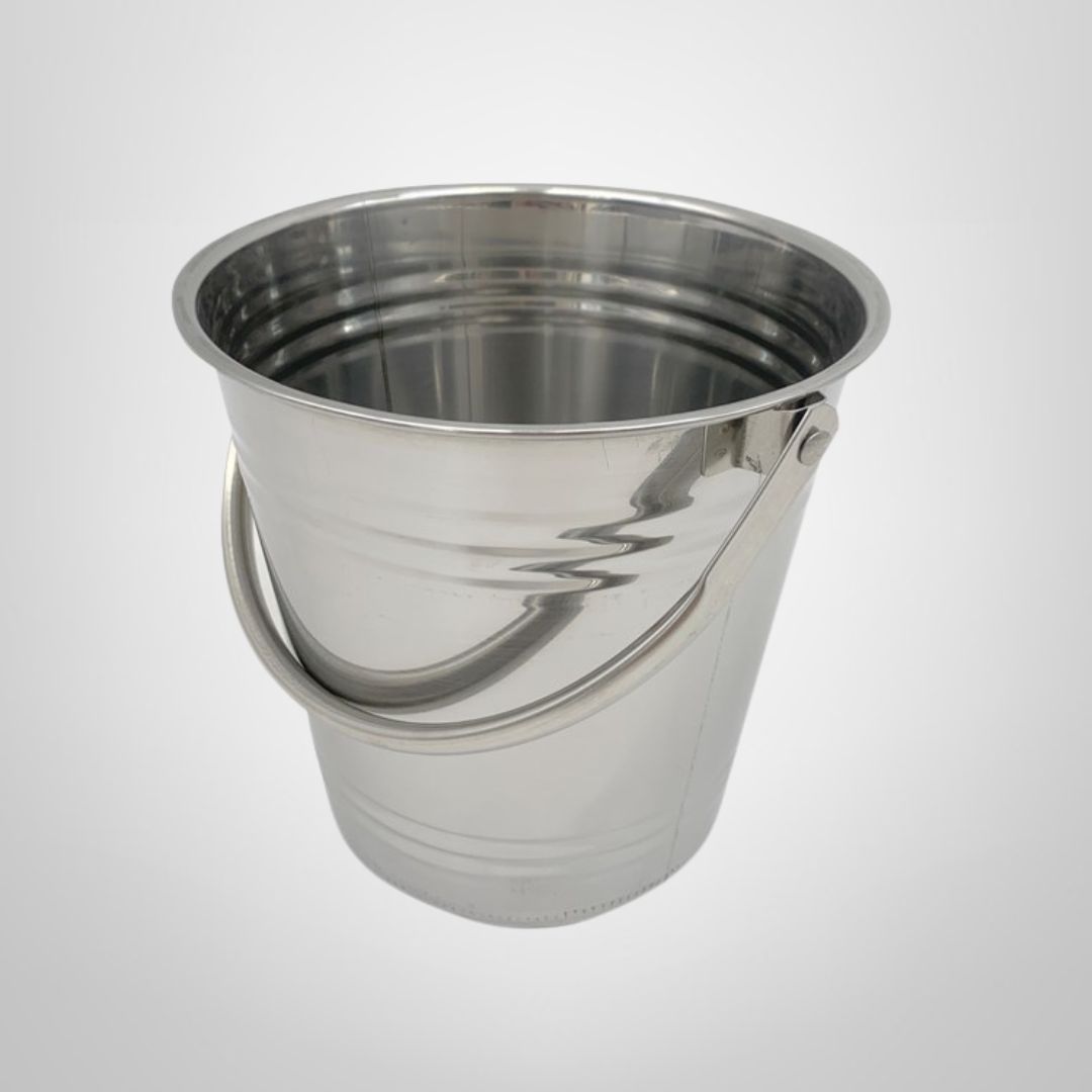 Hielera de Acero Inoxidable c/Asa 2 Litros 18x17cm