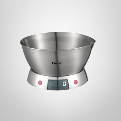 Balanza de Cocina c/Bowl de Acero Inoxidable hasta 5kg CUORI