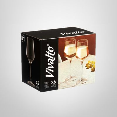 Juego de Copas de Vidrio 450ml Conica x6 VIVALTO