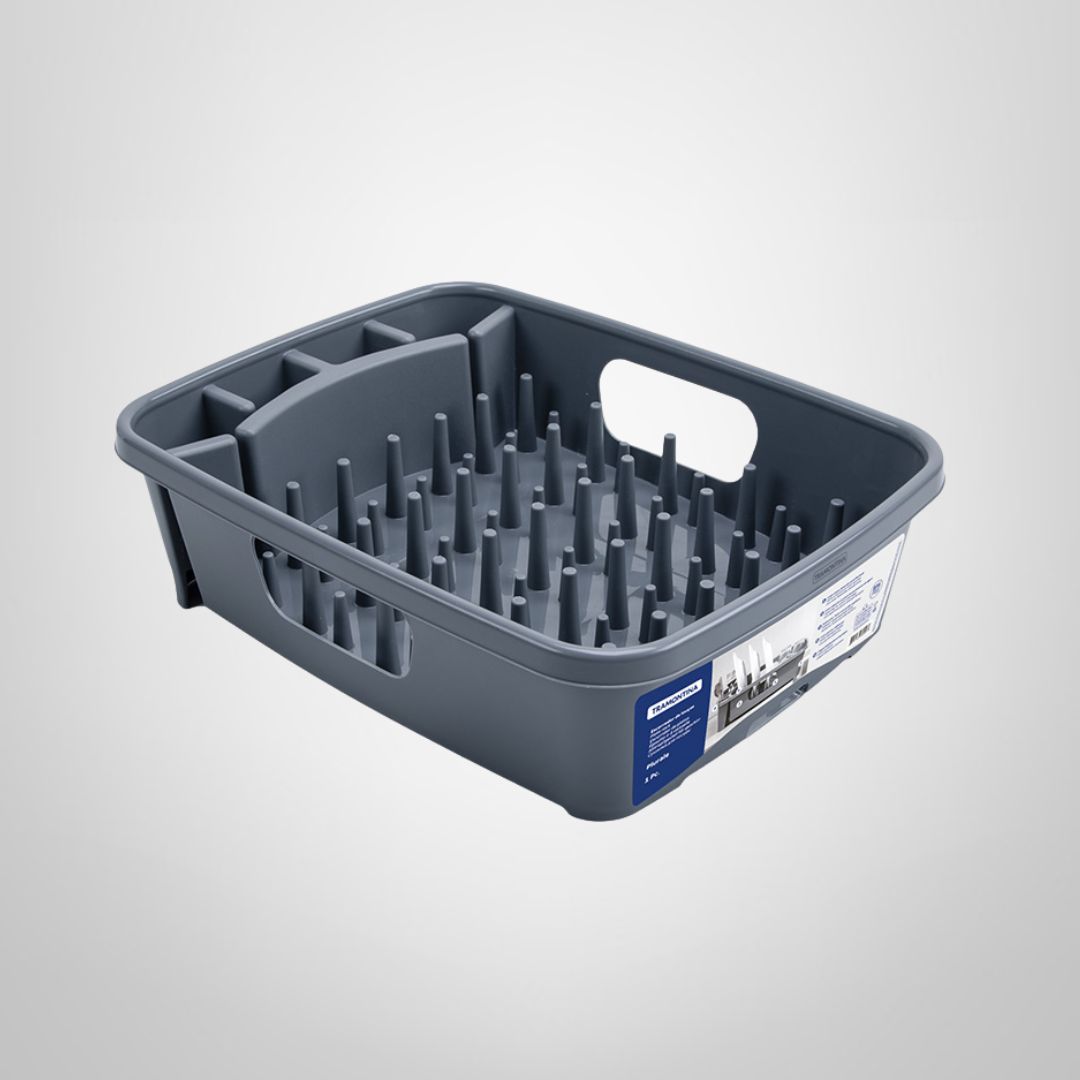 Escurridor de Platos Plástico Gris TRAMONTINA
