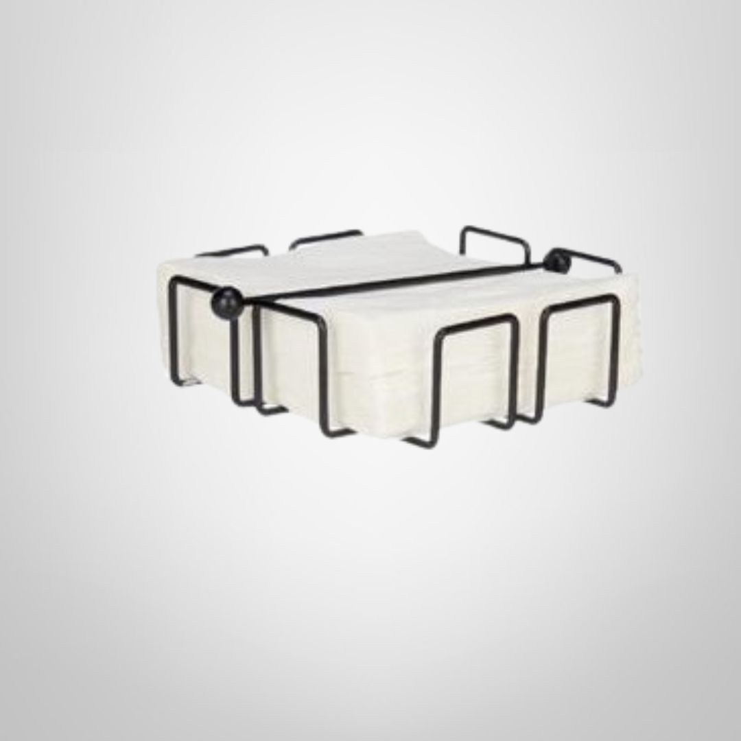 Servilletero Cerrado de Metal Negro KINVARA