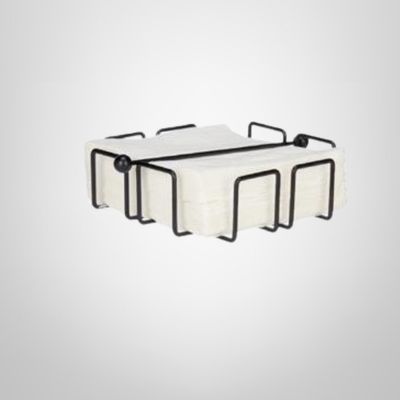 Servilletero Cerrado de Metal Negro KINVARA