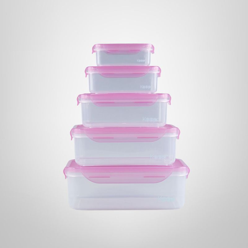 Juego de 5 Recipientes Herméticos de Distinto Tamaño KEEP