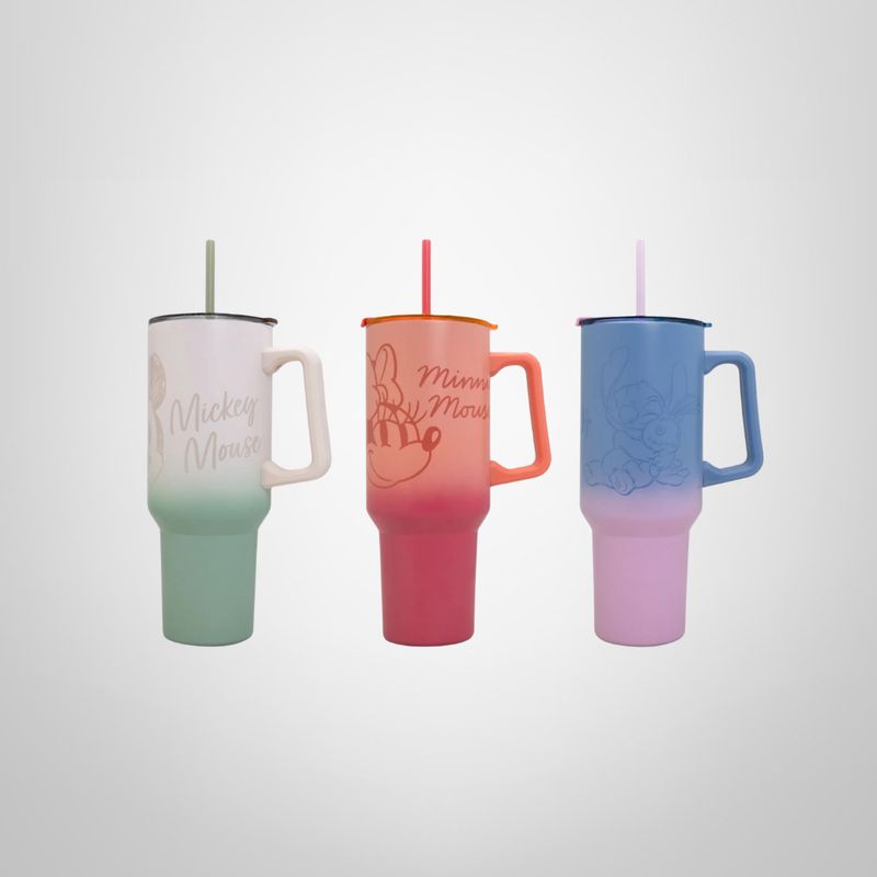 Mug Térmico de Acero Inoxidable 1 Litro c/Asa y Sorbito  ¨Licencias de Disney¨ KEEP