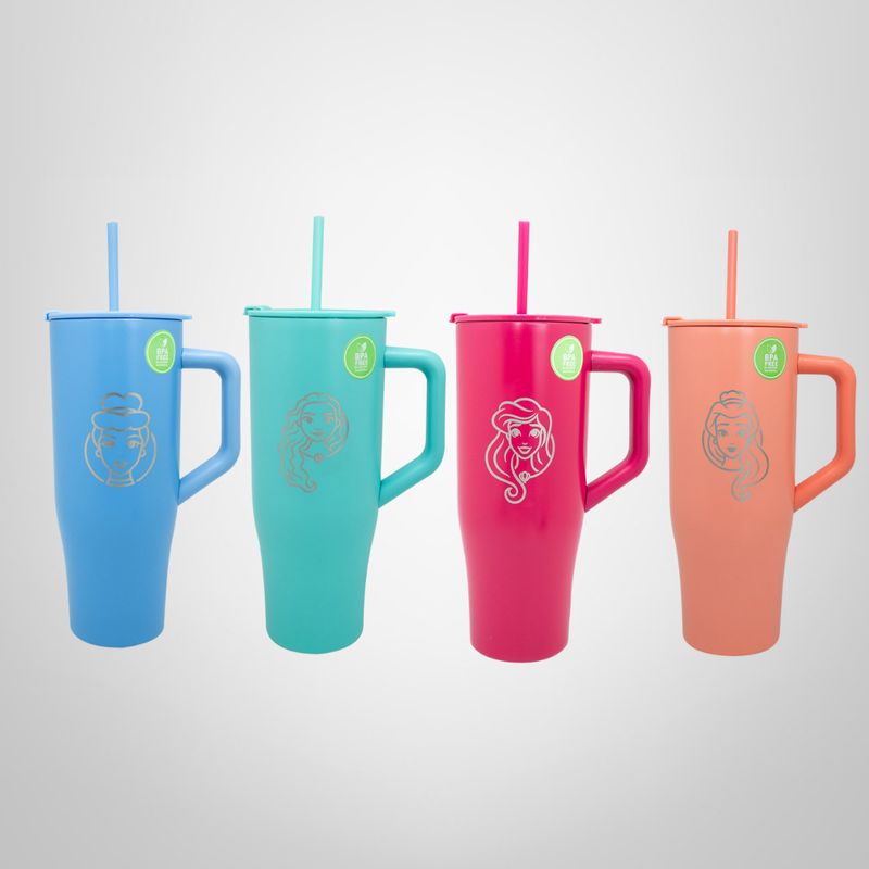 Mug Térmico de Acero Inoxidable 1 Litro c/Asa y Sorbito ¨Princesas¨ KEEP