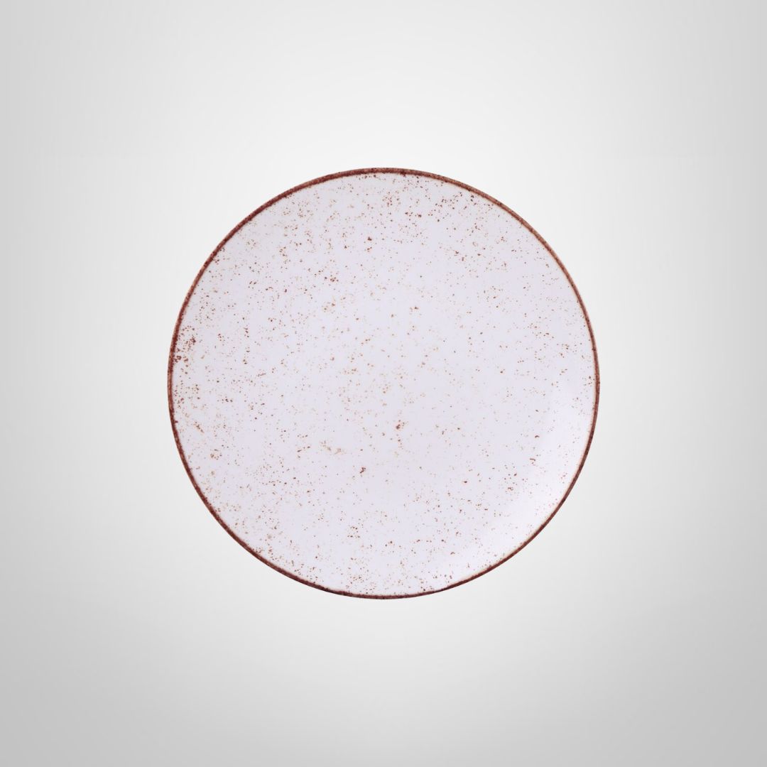 Plato Llano de Porcelana 25cm ¨Rustic Brown¨ TRAMONTINA