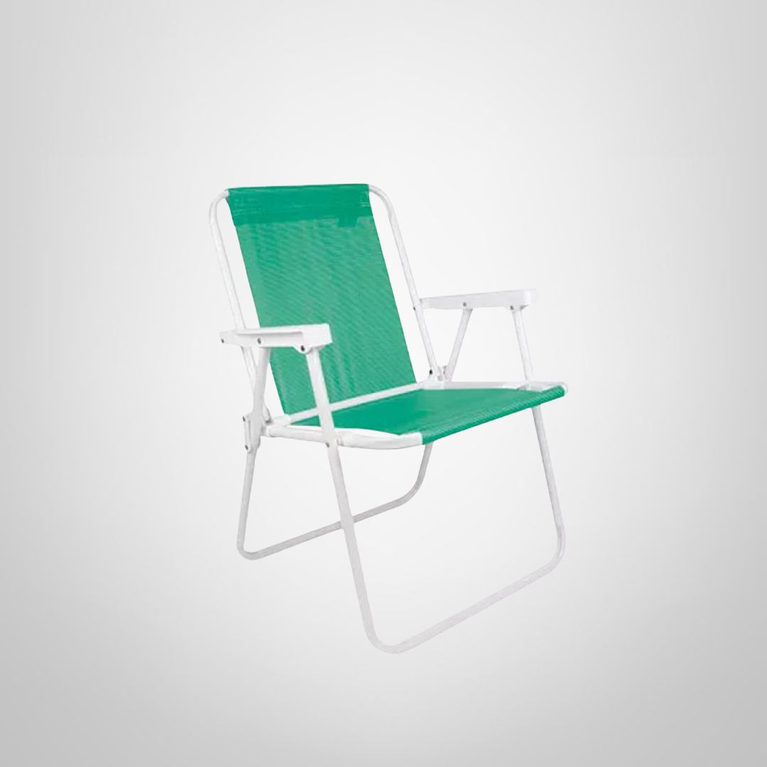 Silla de Playa Alta de Acero Verde Agua "Sannet" MOR