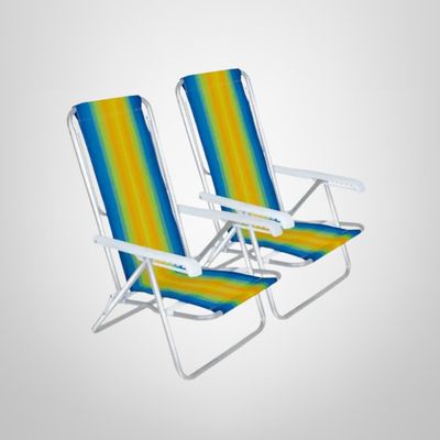 Silla de Playa Reposera de Aluminio 8 Posiciones MOR Varios Diseños