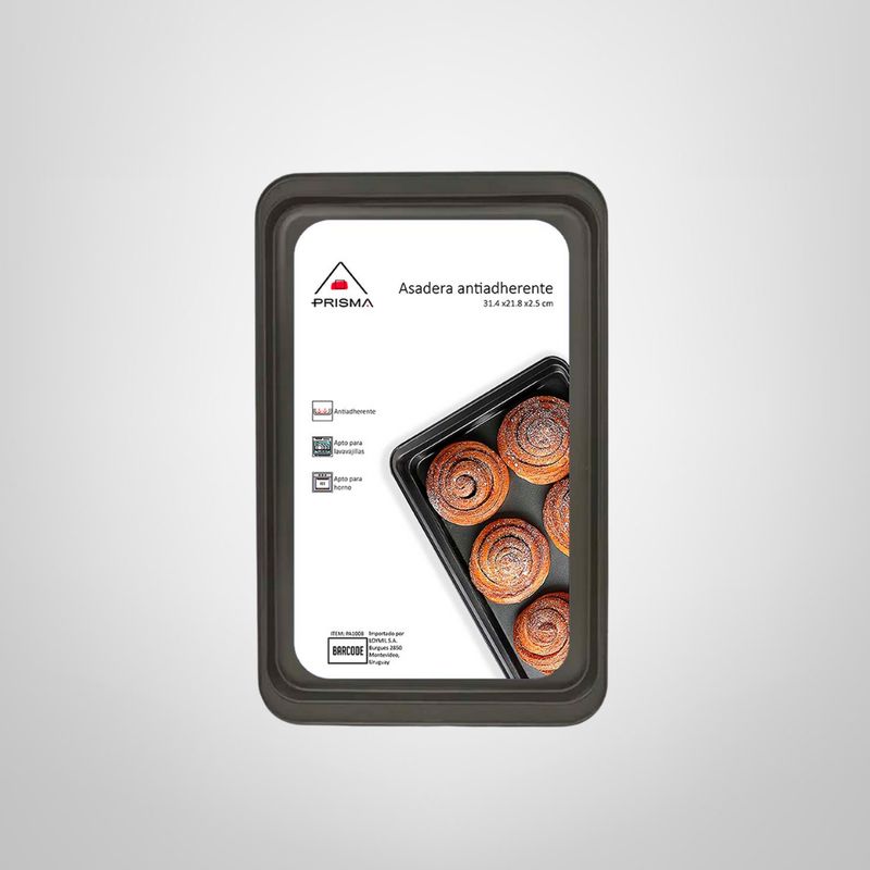 Asadera Rasa Rectangular Anti-Adherente 31,4x21,8x2,5cm