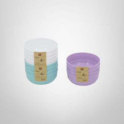 Set de 4 Bowls Plásticos 13cm Colores Surtidos