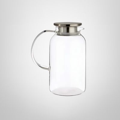 Jarra de Vidrio Borosilicato 1,9 Litros c/Tapa de Acero Inoxidable con Filtro
