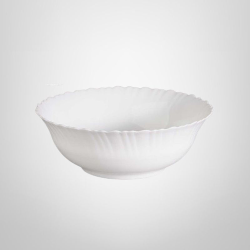 Ensaladera de Vidrio Opal Blanco 23cm VIVALTO