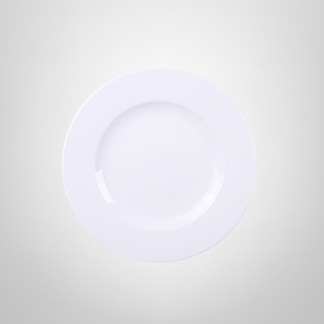 Plato Llano de Porcelana 27cm Blanco  &quot;Elena&quot; TRAMONTINA