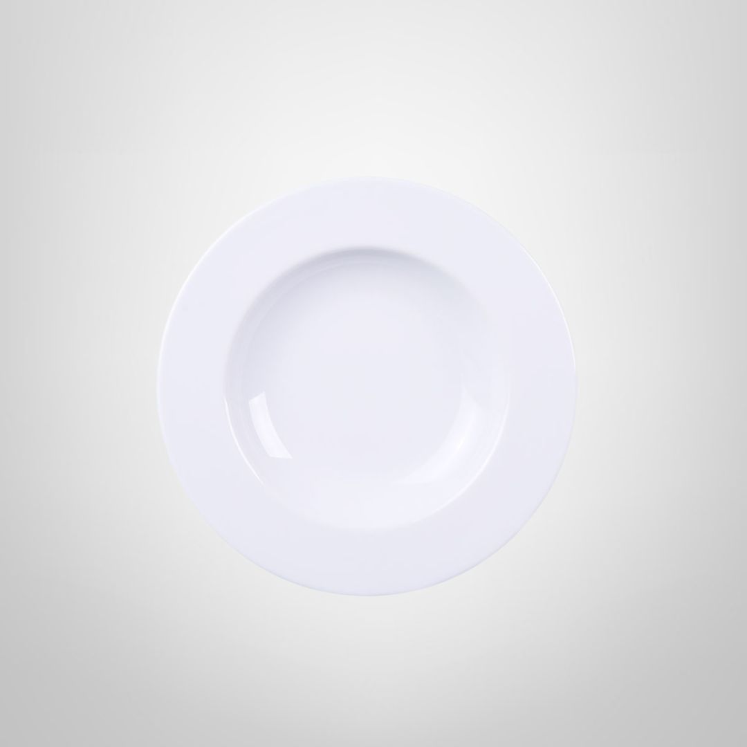 Plato Hondo de Porcelana 23cm Blanco &quot;Elena&quot; TRAMONTINA