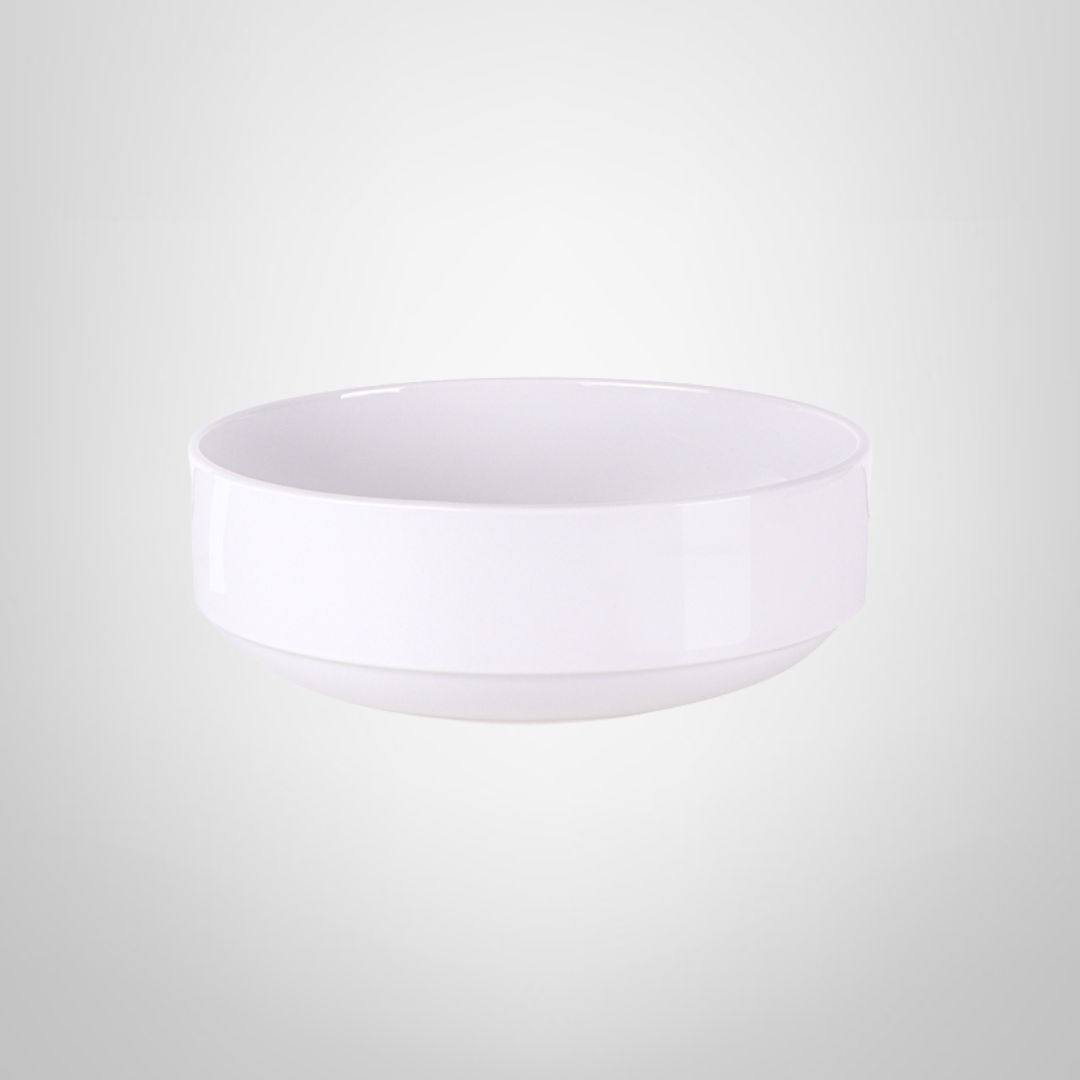 Bowl Ensaladera Apilable de Porcelana Blanco 20cm &quot;Paola&quot; TRAMONTINA