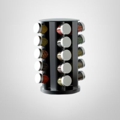 Condimentero x20 Frascos Negro 34x18cm