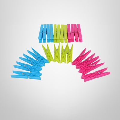 Palillos Plásticos de Colores para Ropa x24 Unidades
