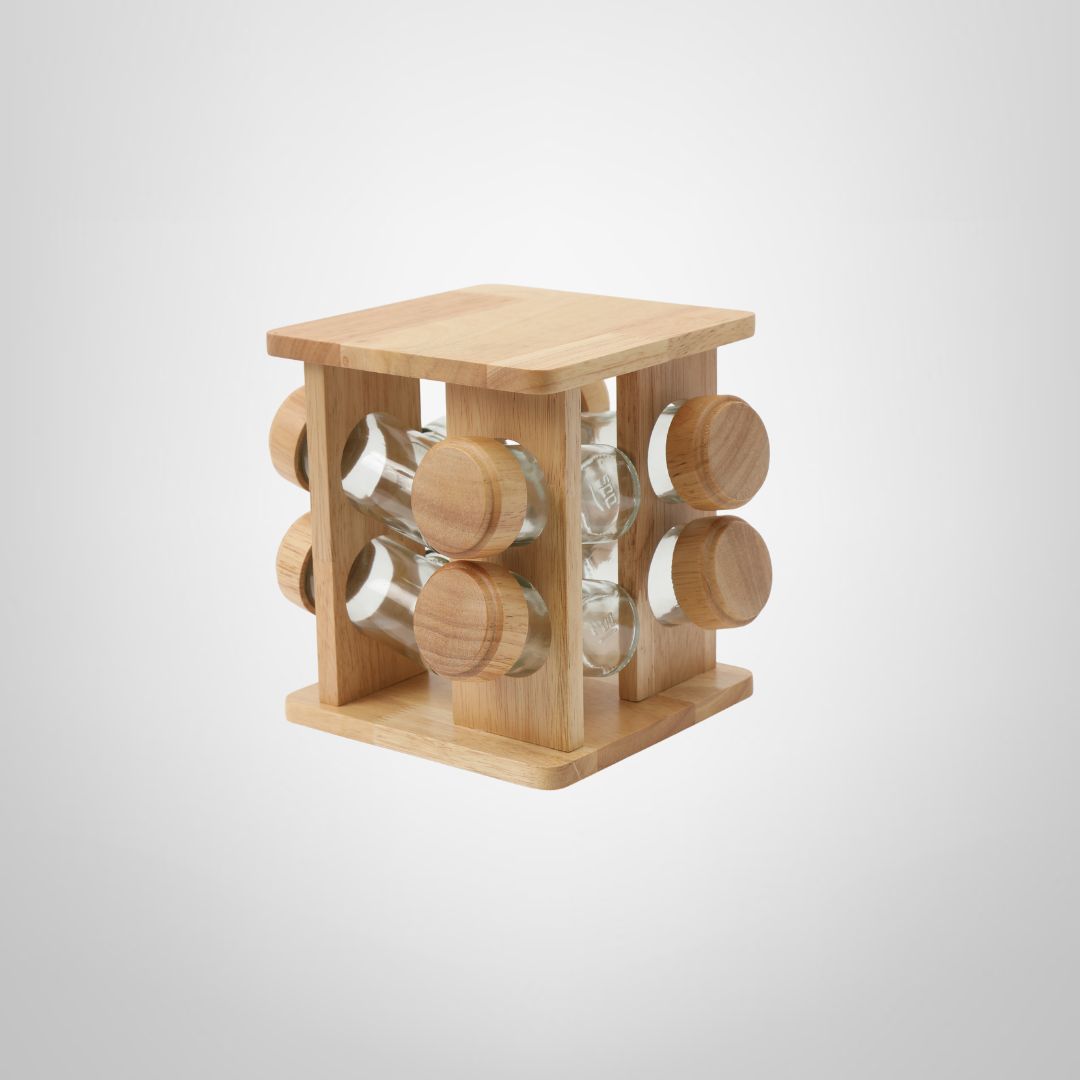 Especiero de Madera x8 Frascos