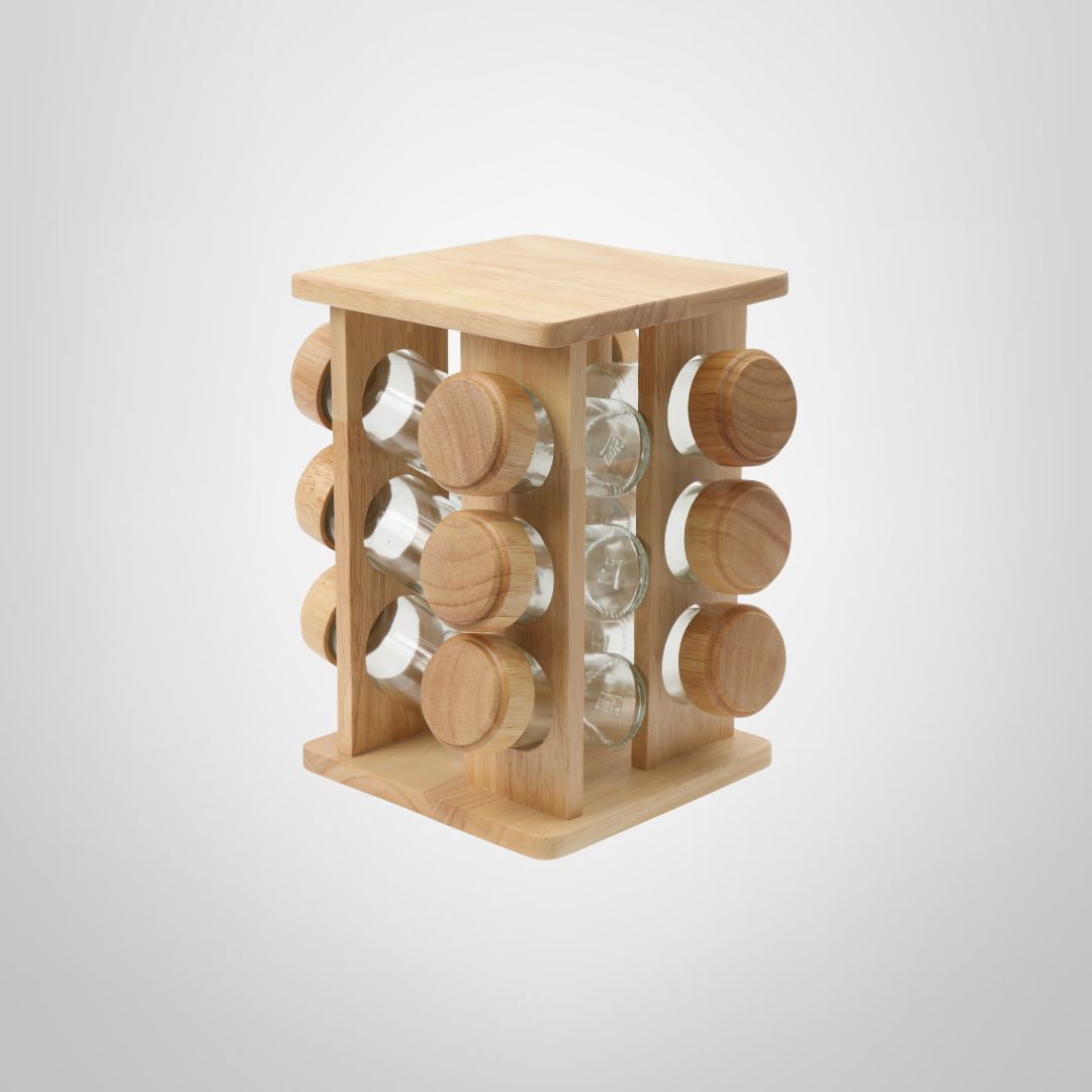 Especiero de Madera x12 Frascos
