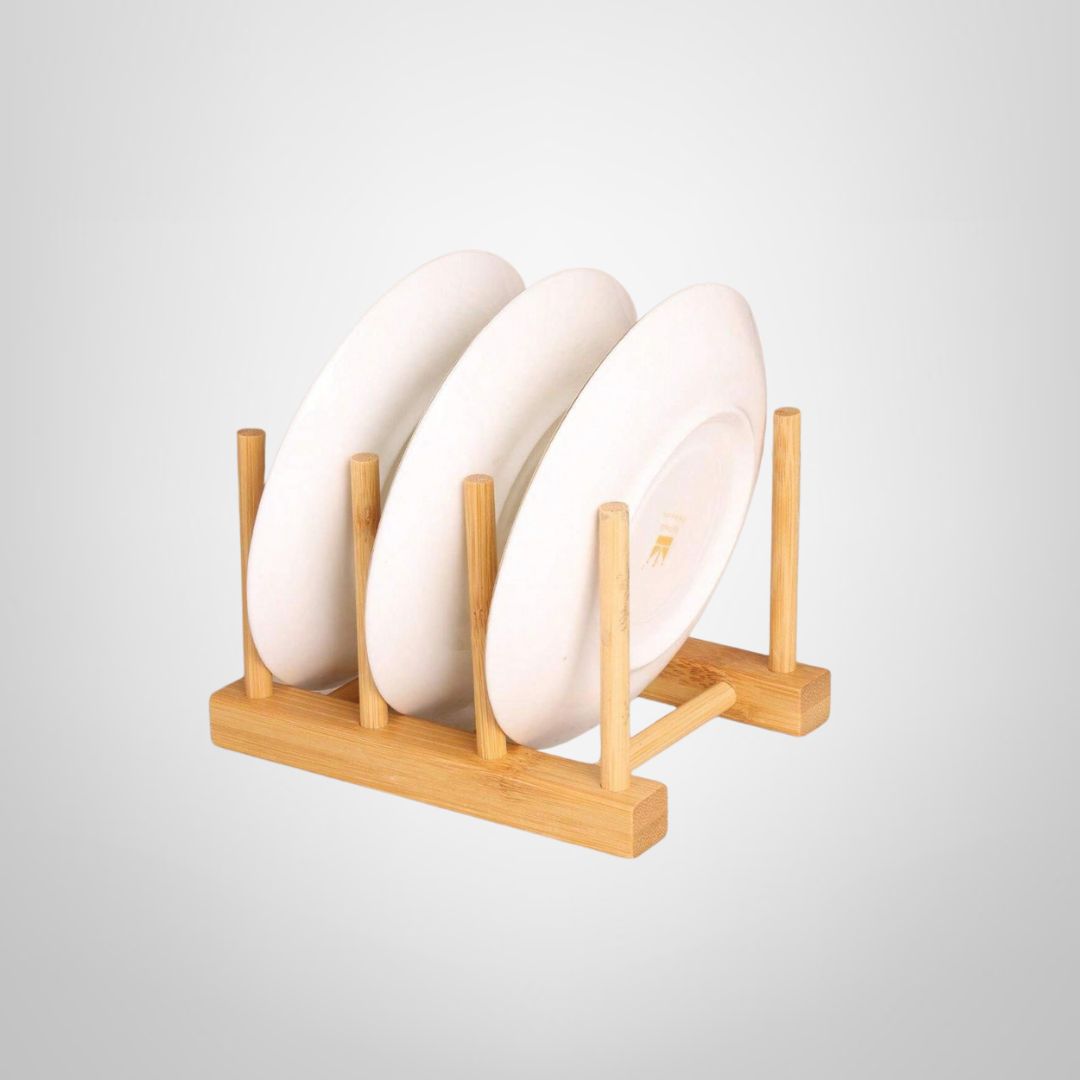 Soporte Organizador Multiuso de Bambú 3 Divisiones 17x13x12cm