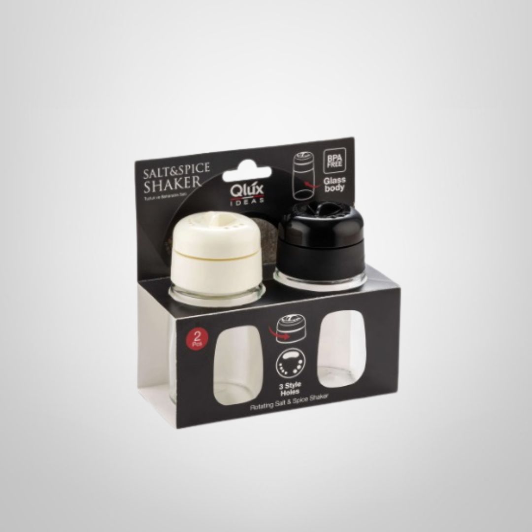 Set Salero y Pimentero de Vidrio c/Tapa de Plástico