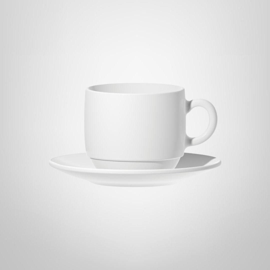 Taza de Vidrio Opal c/Platillo 240ml